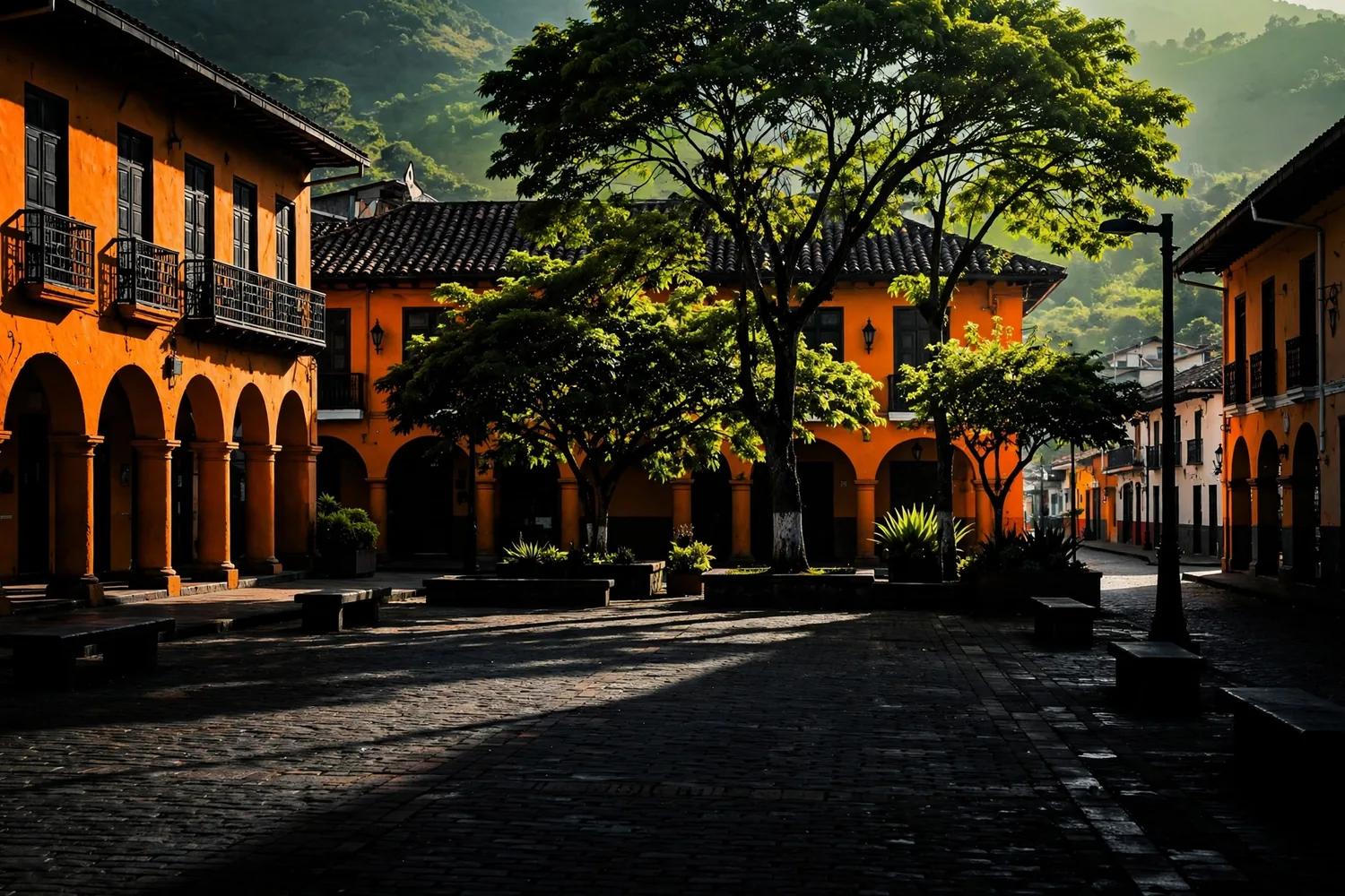 A town plaza